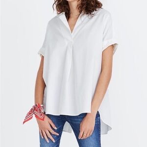 Madewell courier button back shirt